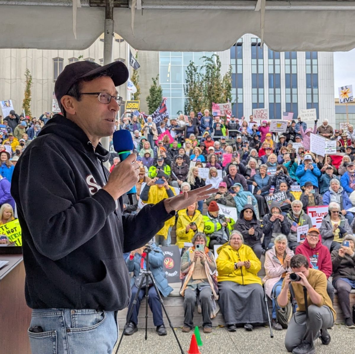Bob at the No Kings rally