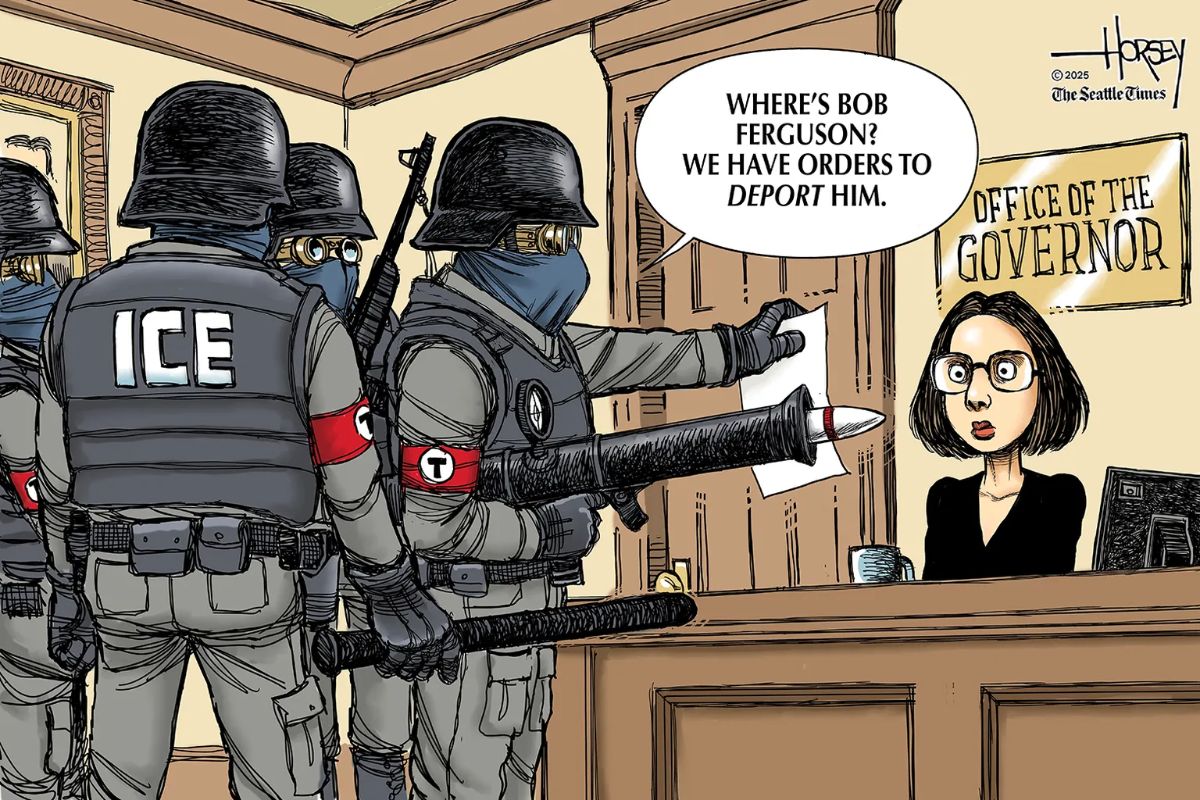 Cartoon from the Seattle Times
