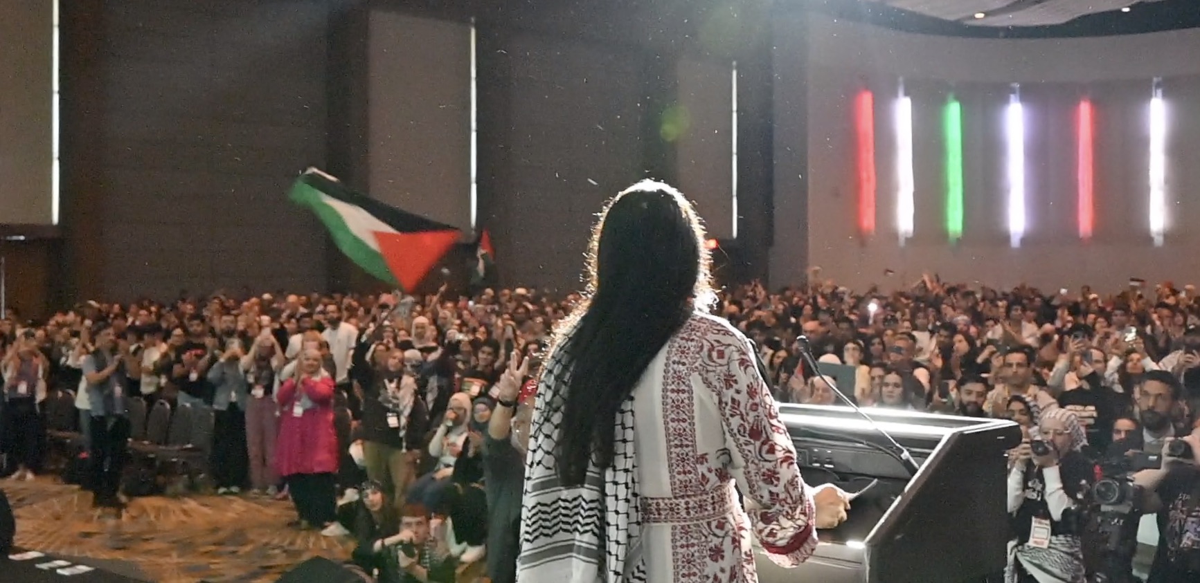 Photo of Rashida on stage
