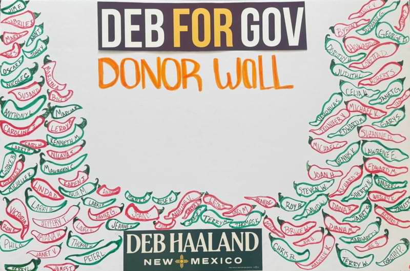 Image of the grassroots donor wall in Haaland HQ