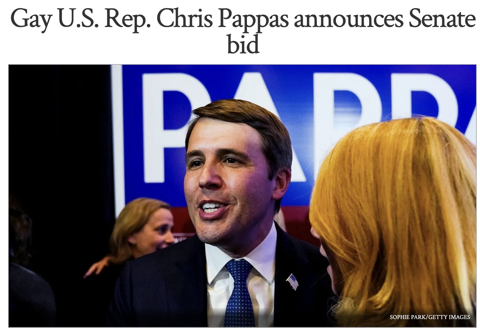 HEADLINE: Gay U.S. Rep Chris Pappas announces Senate bid