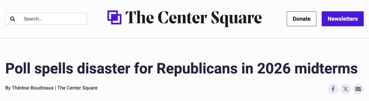 Headline from The Center Square: Poll spells disaster for Republicans in 2026 midterms