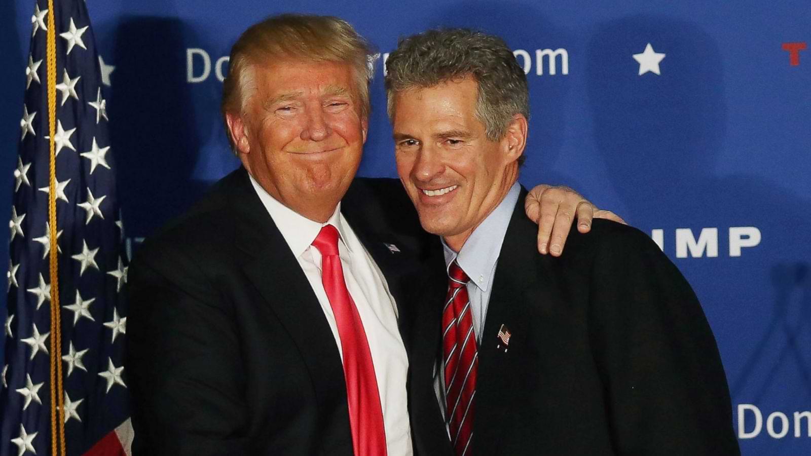 Photo of Donald Trump and Scott Brown
