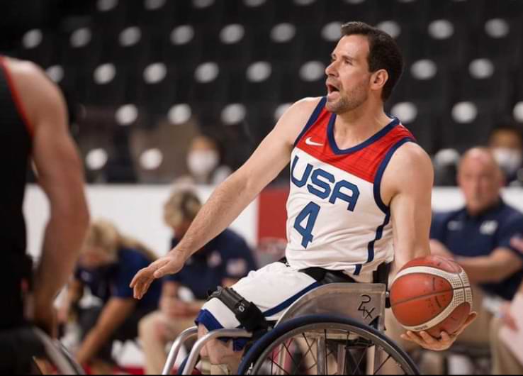 Photo of Josh Turek playing basketball