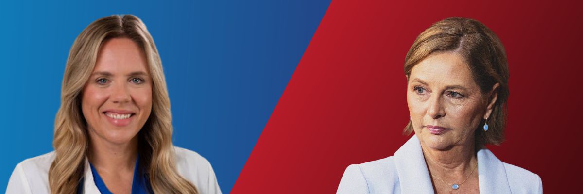 50/50 poll graphic: Andrews vs. Graham