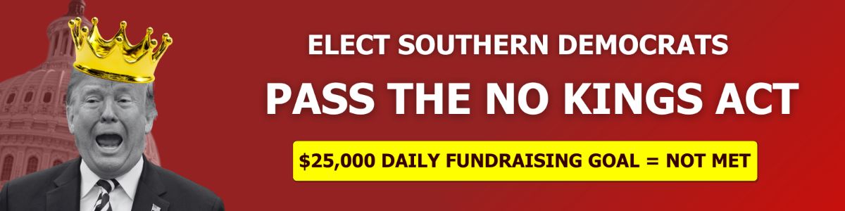 Elect Southern Democrats banner: Pass the No Kings Act
