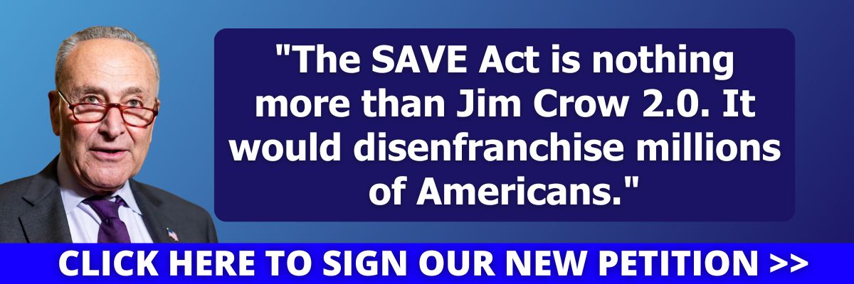 The SAVE Act is nothing more than Jim Crow 2.0. It would disenfranchise millions of Americans.