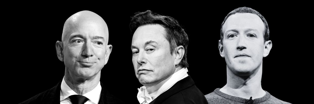 Jeff Bezos, Elon Musk, Mark Zuckerberg