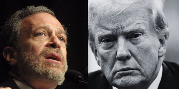 Side-by-side image of Robert Reich and Donald Trump