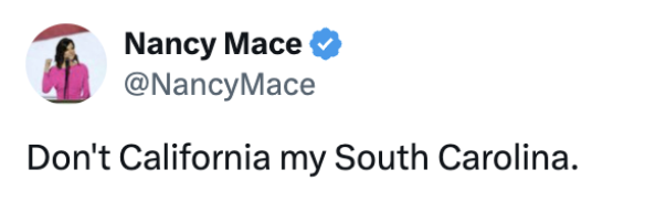 Nancy Mace Tweet