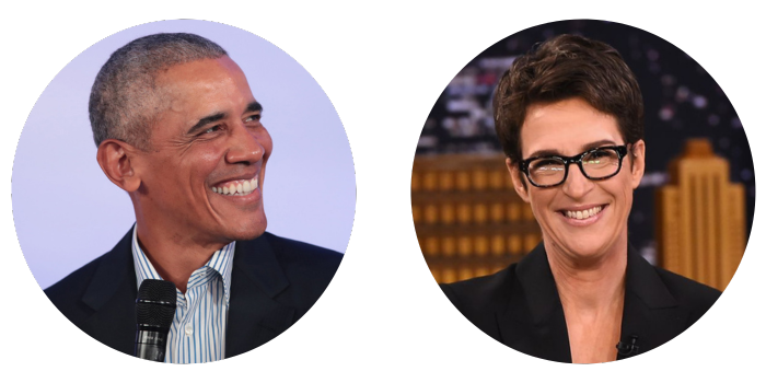 Barack Obama and Rachel Maddow