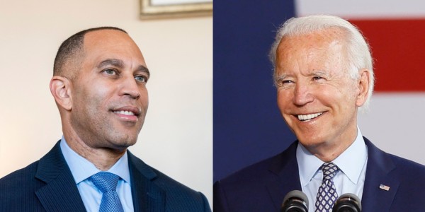 Hakeem Jeffries and President Biden