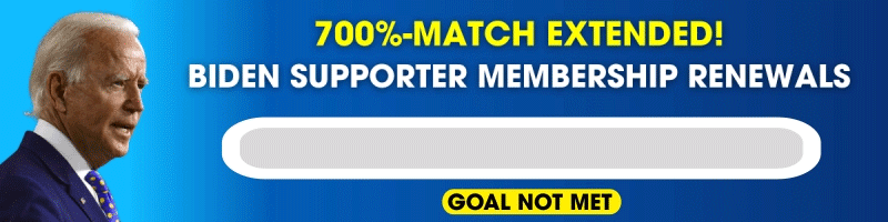 700%-MATCH EXTENDED: We haven't met our goal yet