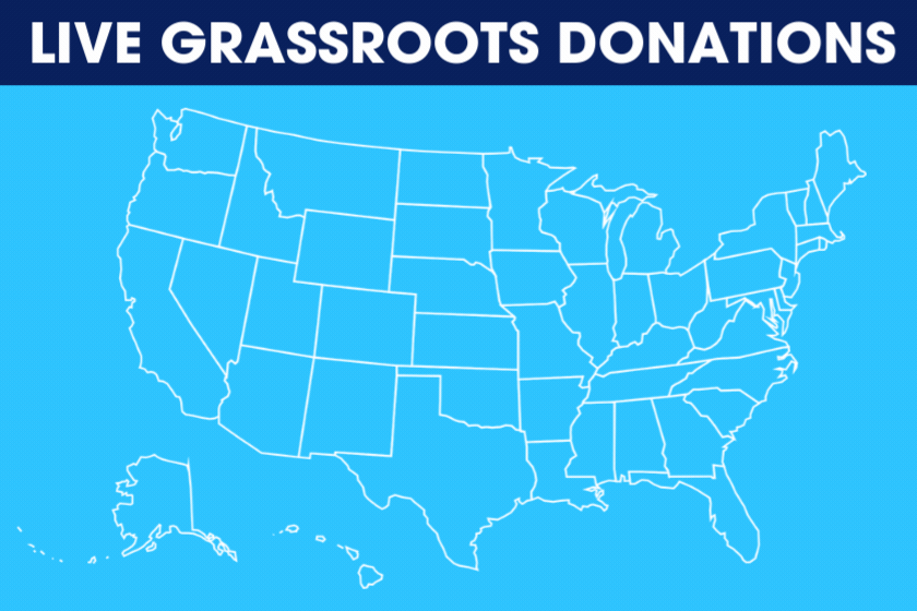 Live Grassroots Donations Map