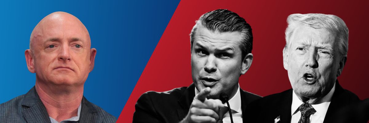 Mark Kelly vs. Donald Trump and Pete Hegseth