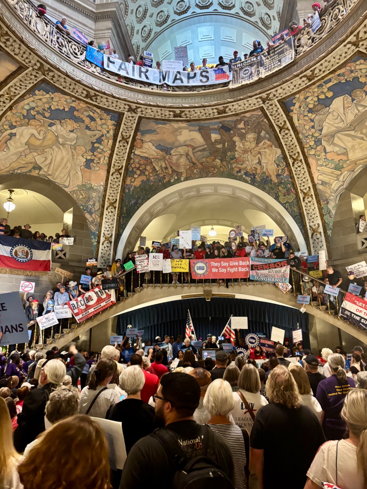 Photo from the protest against redistricting in MO