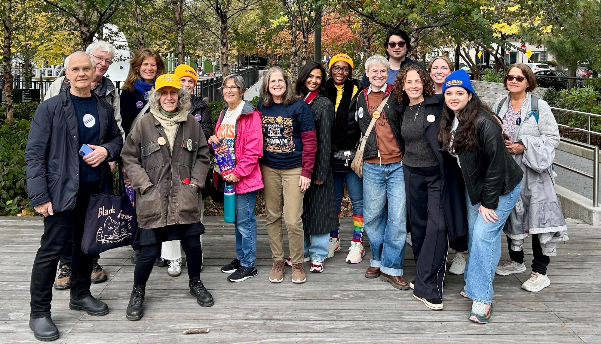 Photo of Our Revolution organizers for Mamdani in New York