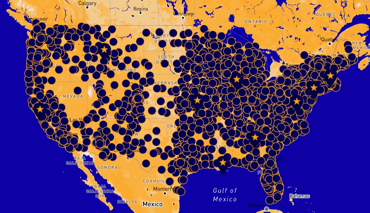 Map of No Kings Protests