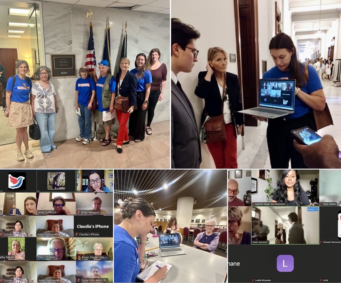 Photos of Our Revolution activists advocating in Congress