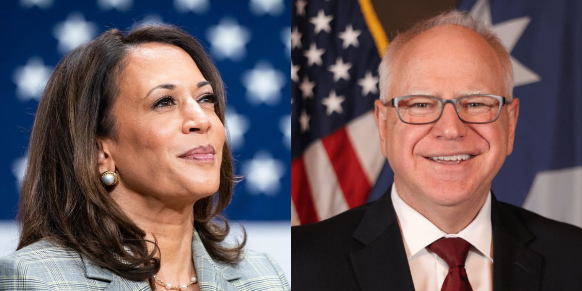 Kamala Harris and Tim Walz