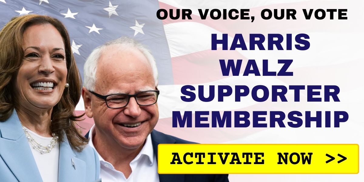 Harris/Walz Supporter Membership Card.