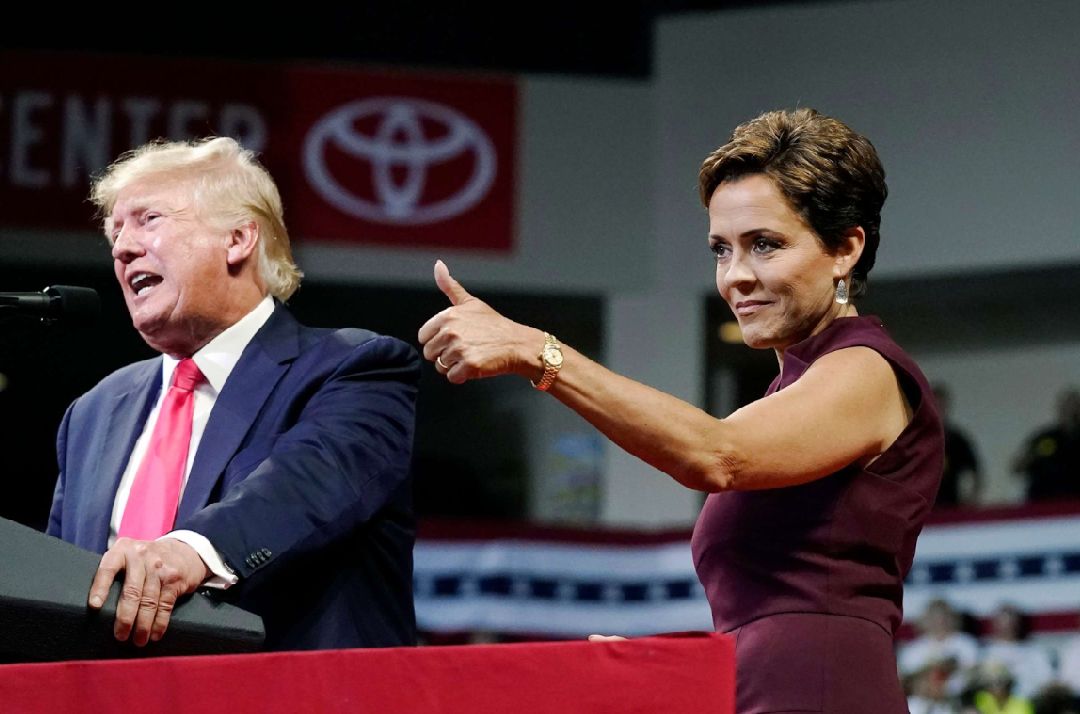Donald Trump and Kari Lake