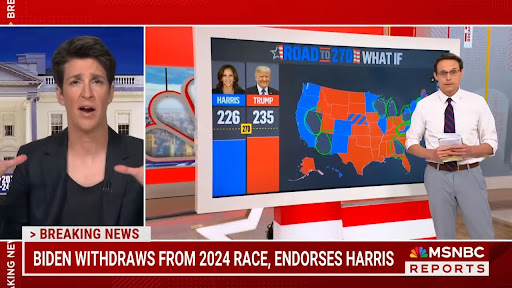 Steve Kornacki on the Rachel Maddow Show: Harris vs. Trump is a toss-up in the Electoral College