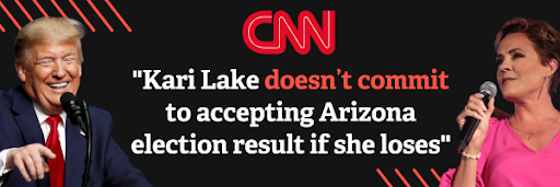 CNN: Kari Lake doesn't commit to accepting Arizona election result if she loses.