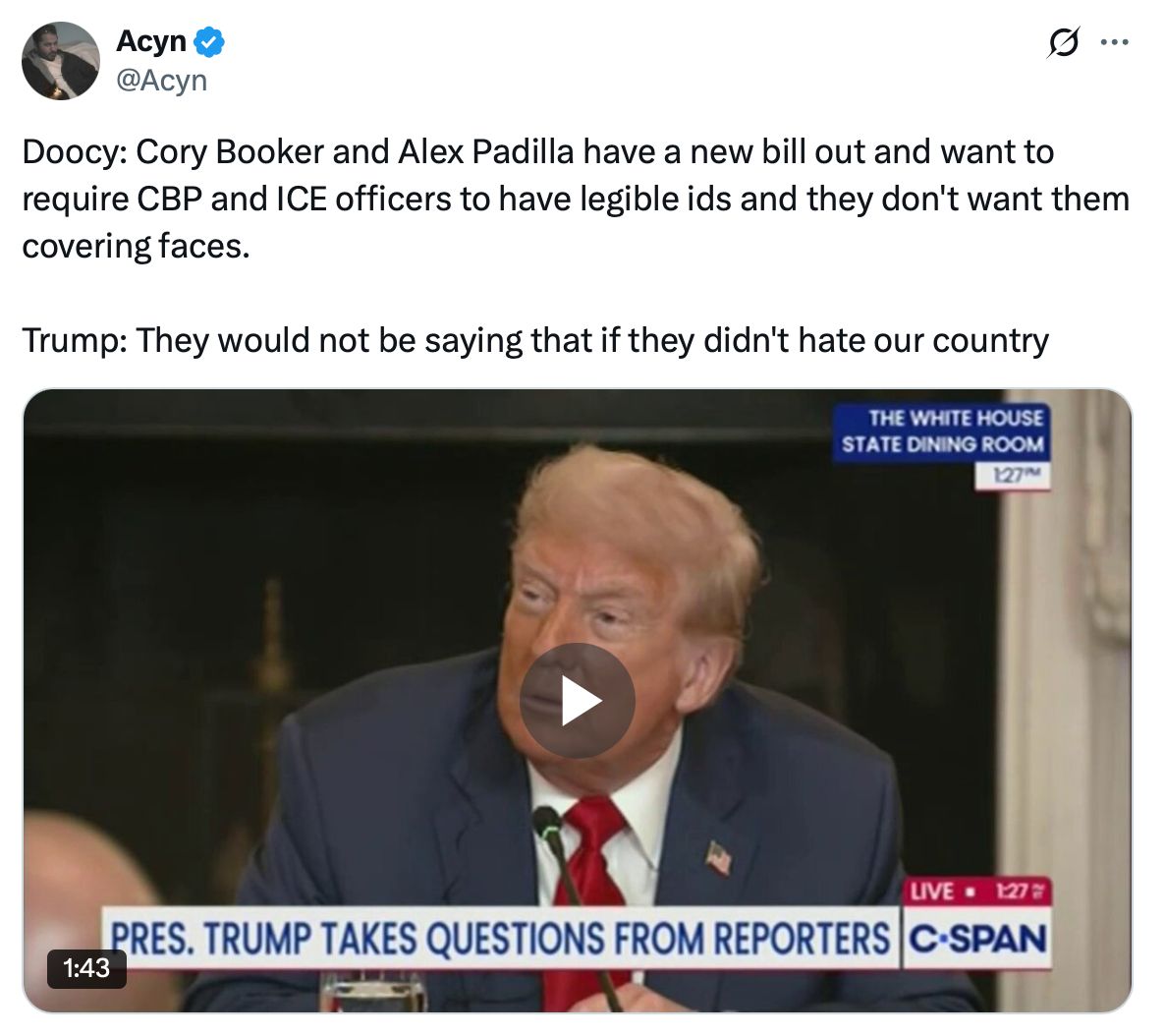Trump takes questionsfrom reporters