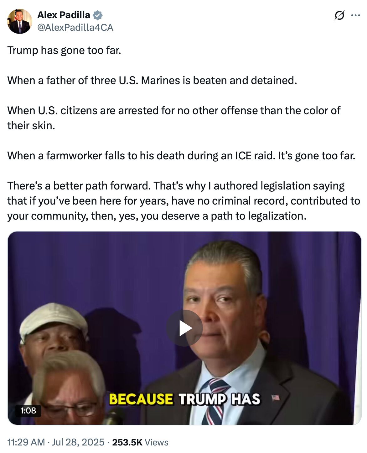 Trump has gone too far