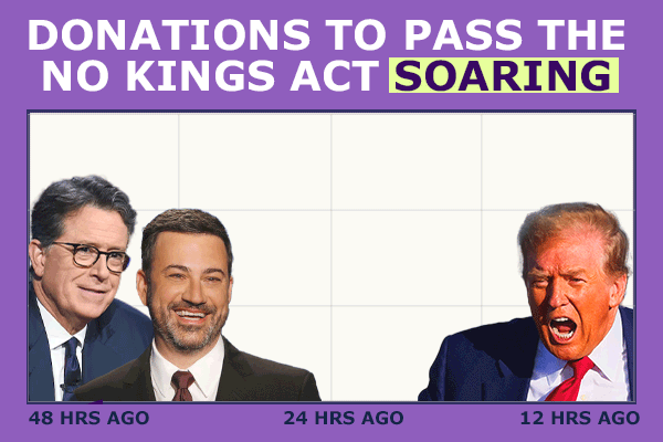 Donations to Pass the No Kings Act Soaring