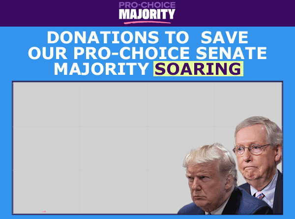 Donations to save our pro-choice senate majority soaring