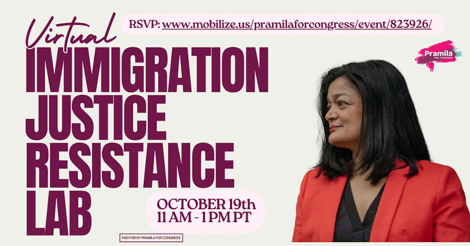 Virtual Immigration Justice Resistance Lab. October 19th 11am - 1pm PT