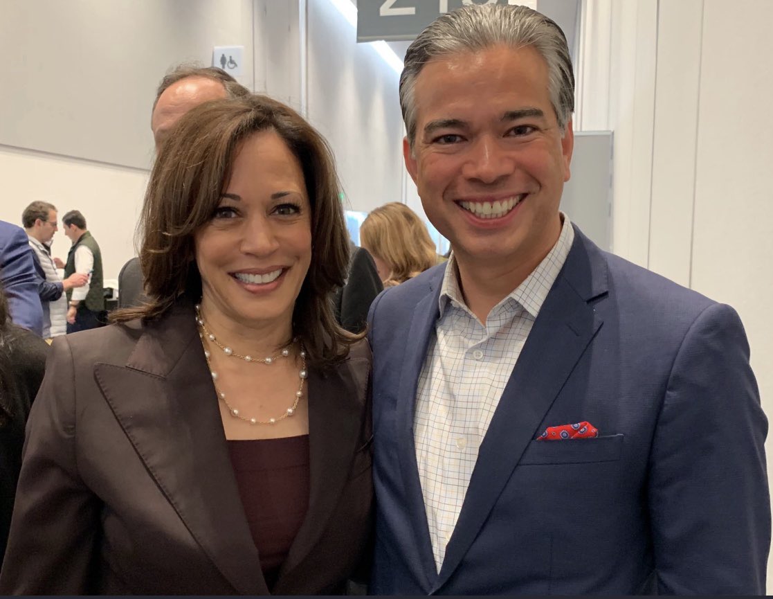 Photo of Kamala Harris and Rob Bonta