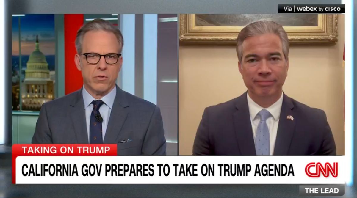 Screenshot of Rob Bonta on CNN's The Lead with Jake Tapper