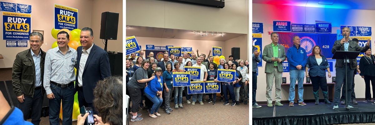 Photos of Rob campaigning for Rudy Salas