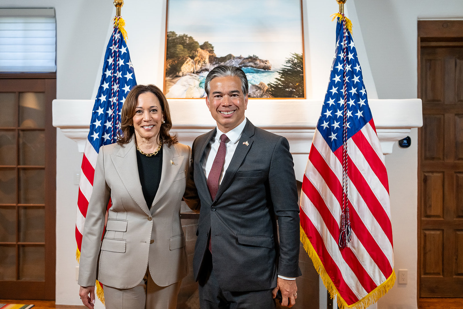 Rob Bonta and Kamala Harris