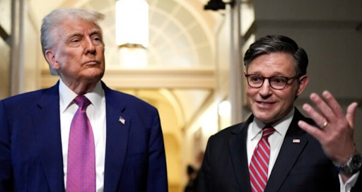 Mike Johnson and Donald Trump