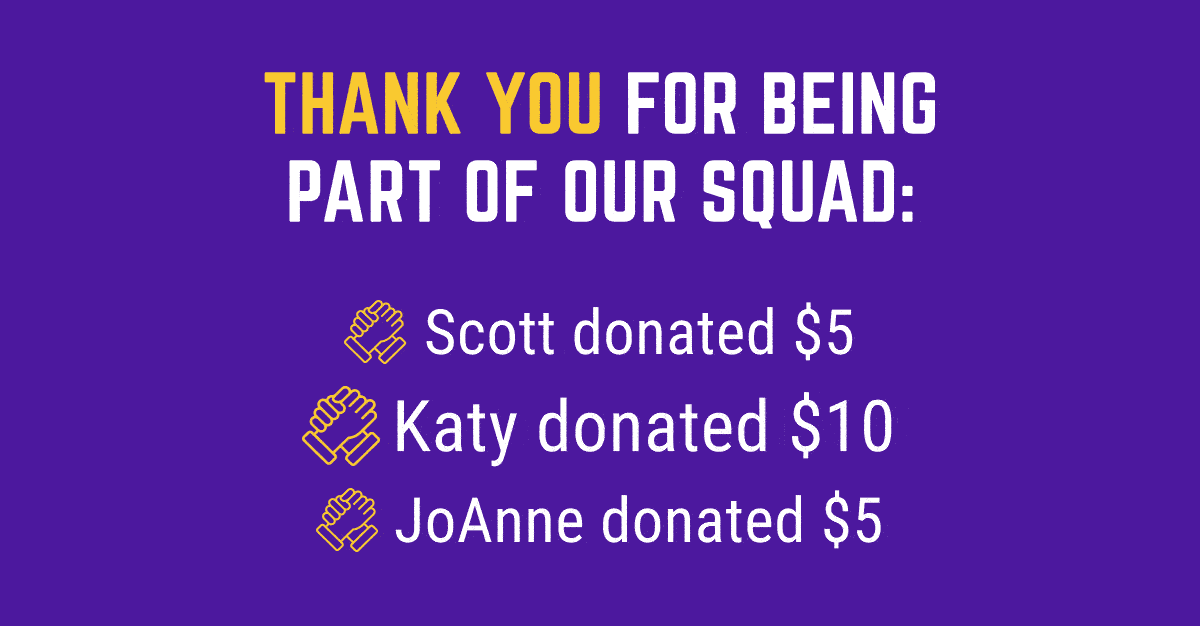 Scrolling List of Donors