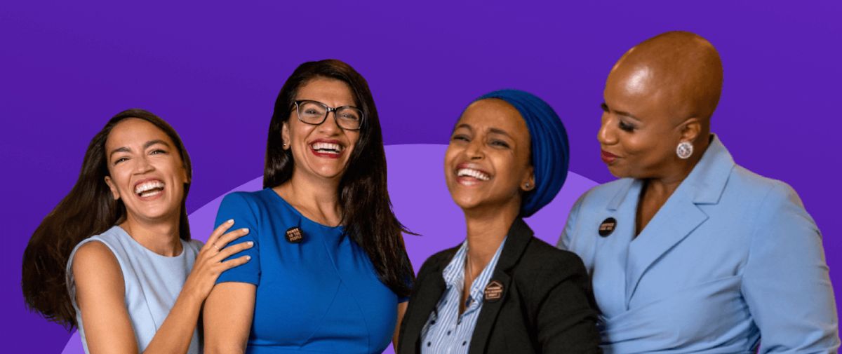 Image of Alexandria, Ayanna, Ilhan, and Rashida