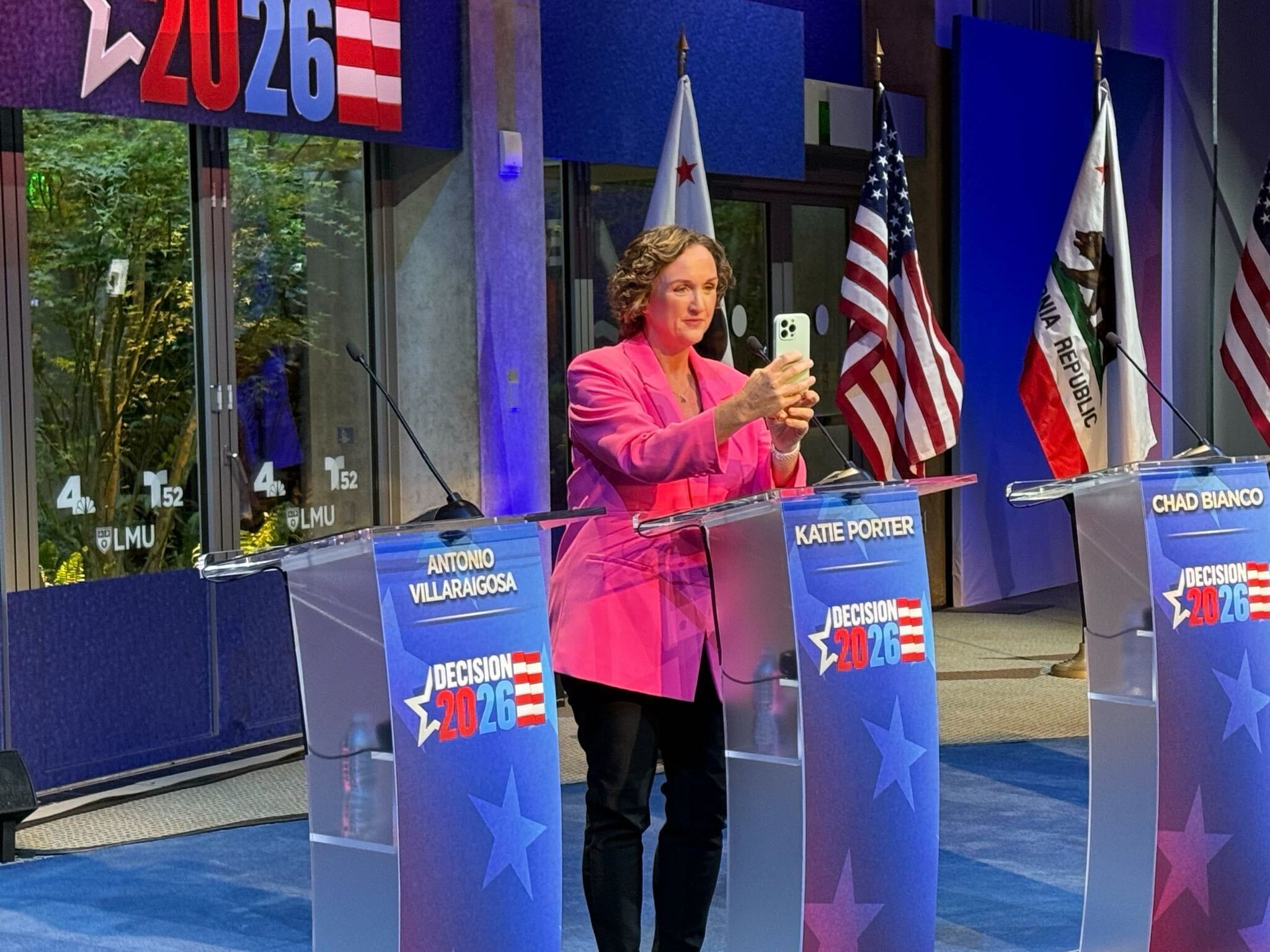 Katie at the fourth California Governor debate