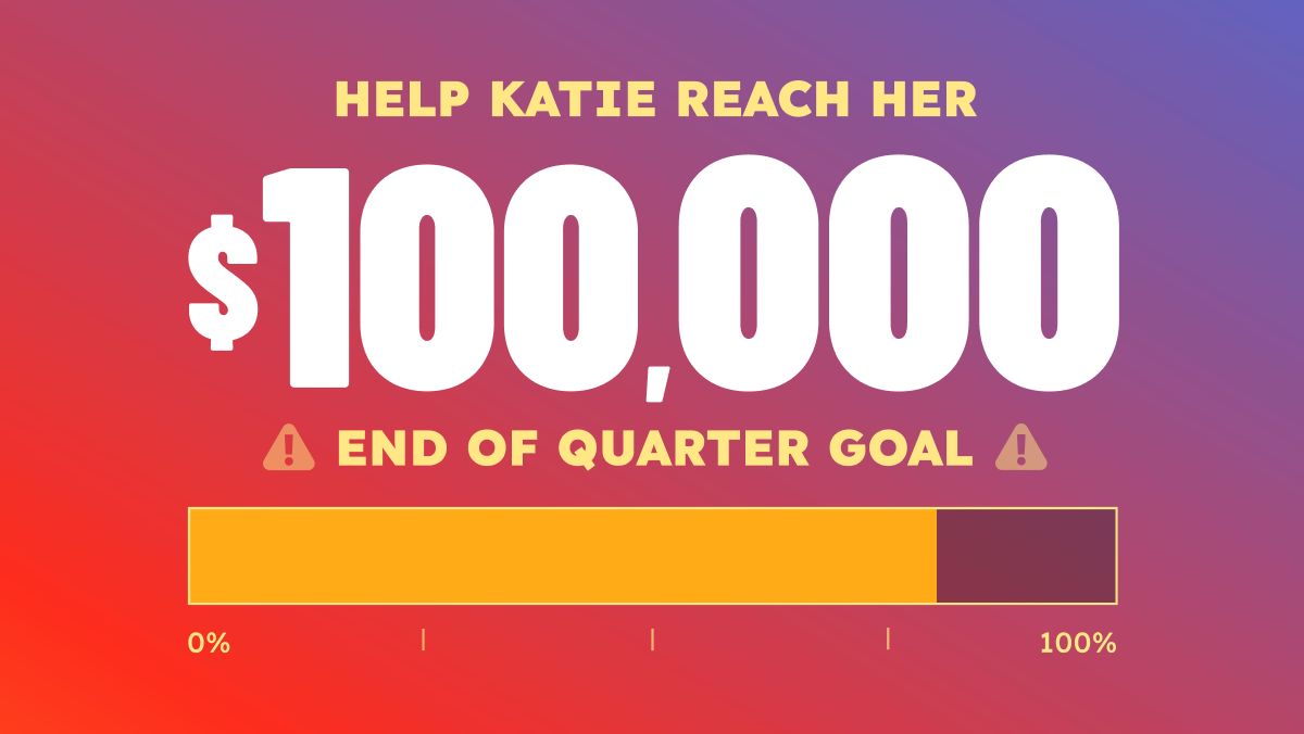 Thermometer with a $100,000 goal amount