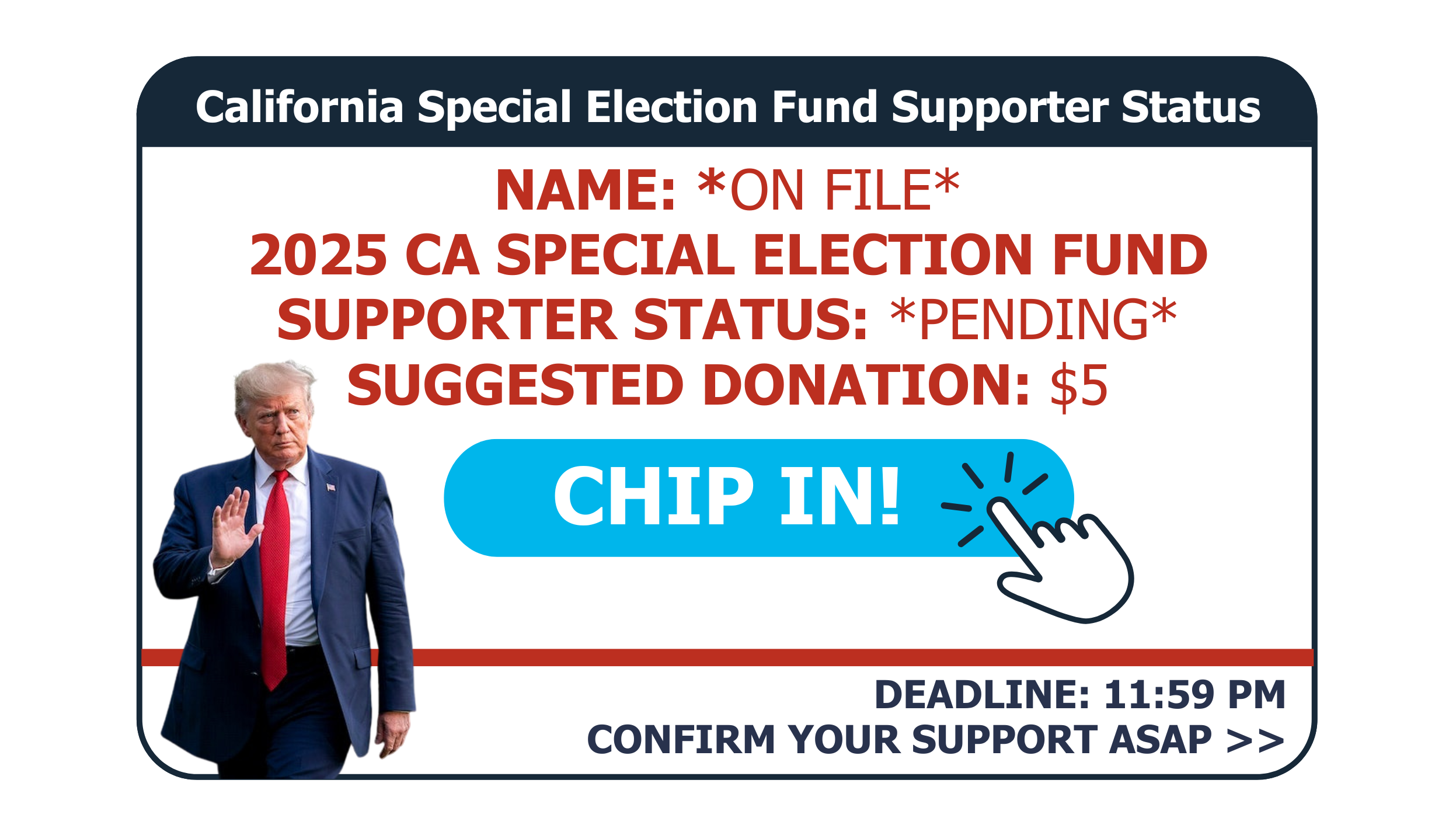 CA Special Election Supporter Status