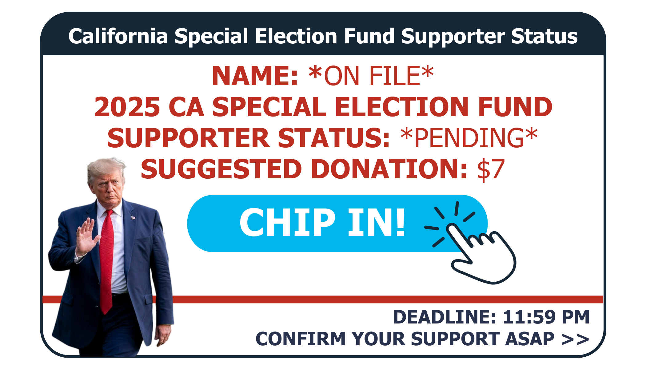 CA Special Election Supporter Status