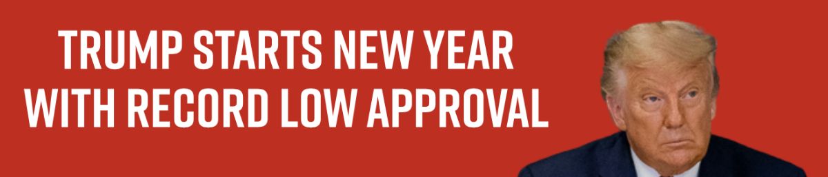 Trump Starts New Year with Record Low Approval