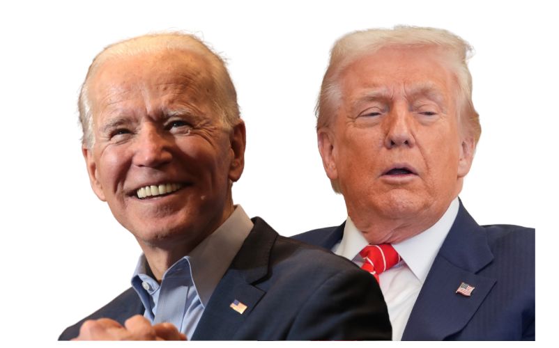 Photo of Biden and Trump