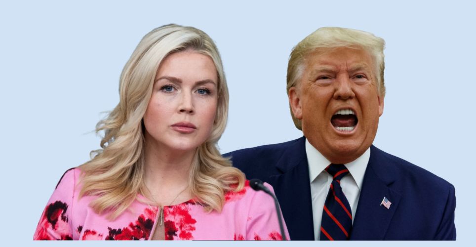 Photos of Leavitt and Trump