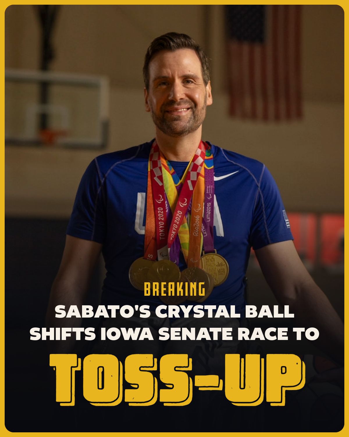 Sabato’s Crystal Ball Shifts Iowa Senate Race to Toss-Up
