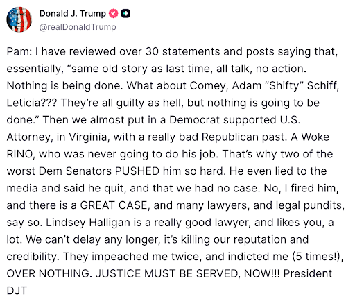 Trump truth social post Trump truth social post
