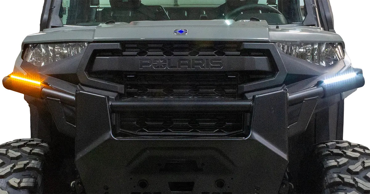 Polaris Ranger tube bumper lights mount in seconds